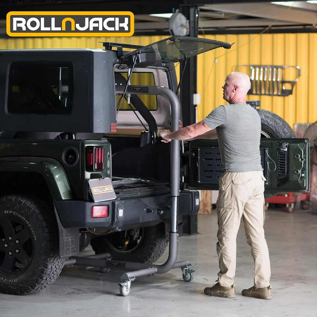 RollnJack Hardtop Remover Lift For Jeep Wrangler - One-Person System