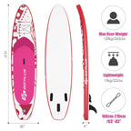 Goplus Inflatable Stand-Up Paddle Board 10.5 x 30 x 6 - Pink