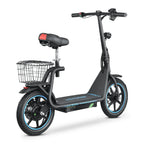 BOGIST Electric Scooter With Seat, 500W Motor, 25mph, 45km Range, 48V 13Ah, Blue - M5 Elite