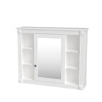 36'' Bathroom Vanity Set With Ceramic Sink Top, Mirror Cabinet, 2 Doors And 2 Drawers - Gray