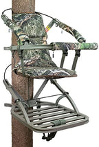 Lightweight Aluminum Climbing Treestand with Padded Seat, 300 Lb. Capacity, Safety Harness Included