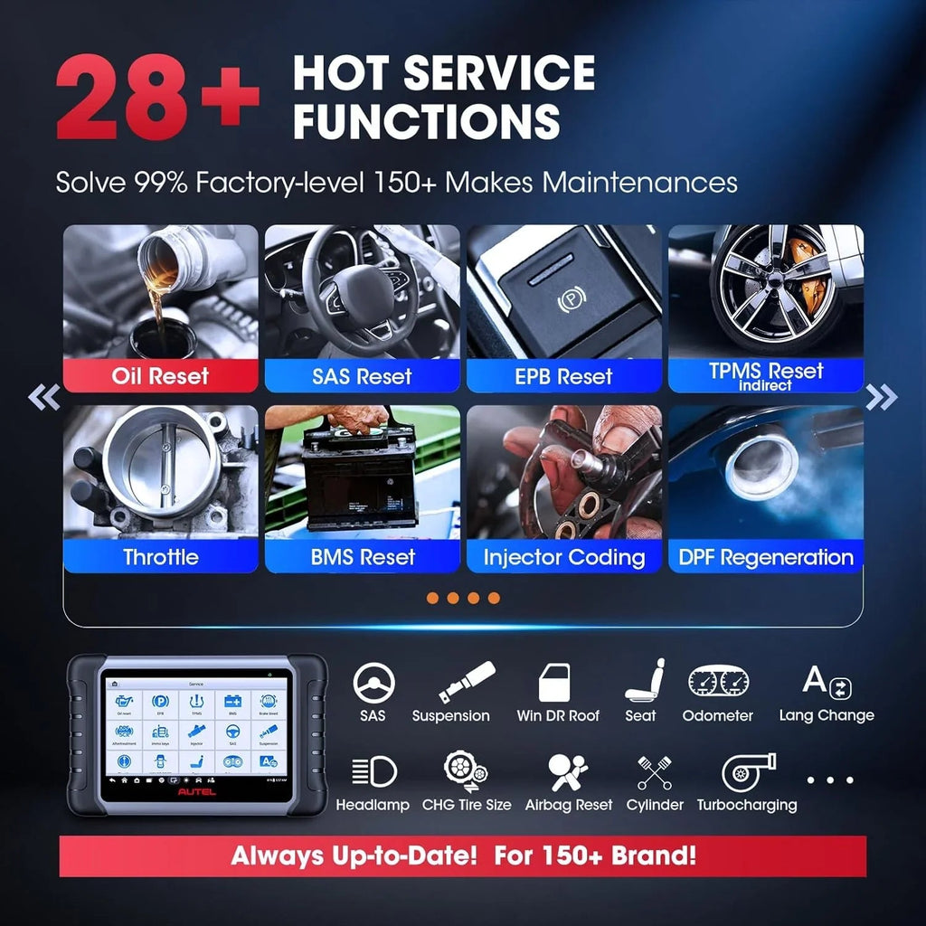 Autel MaxiCOM MK808S Automotive Diagnostic Scanner With 7-inch LCD Touchscreen