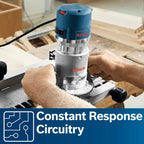 BOSCH Wood Router Tool Combo Kit, 12 Amp, 2.25 Horsepower - 1617EVSPK