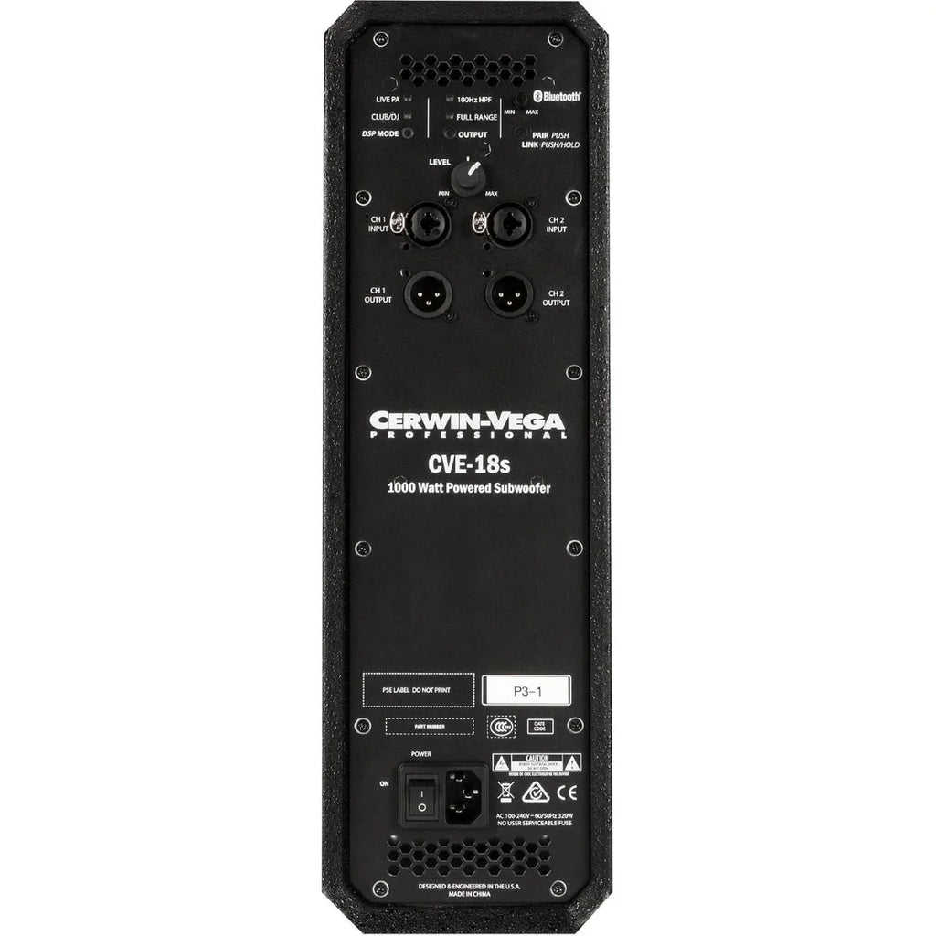 Cerwin Vega 18-Inch 1000 Watt Powered Subwoofer - CVE-18S