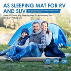KingChii 3 Inch Thick Memory Foam Camping Mattress With Removable Waterproof Topper And Travel Bag