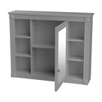 36'' Bathroom Vanity Set With Ceramic Sink Top, Mirror Cabinet, 2 Doors And 2 Drawers - Gray