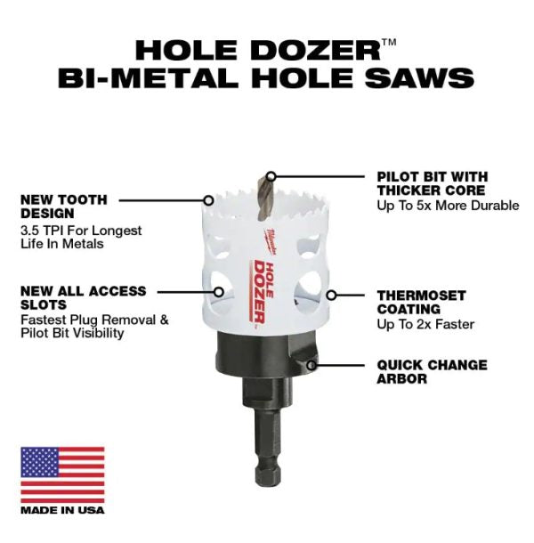 Milwaukee General Purpose Bi-Metal Hole Saw Set, 28-Piece - 49-22-4185