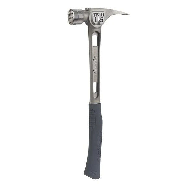 Stiletto 15 oz Ti-Bone III Titanium Hammer With Milled Face Curved Handle - TB3MC