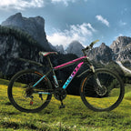 ARTUDATECH 24/26/27.5 Inch Mountain Bike, 24 Speeds, V/Disc Brakes, High-Carbon Steel Frame - Trailblazer