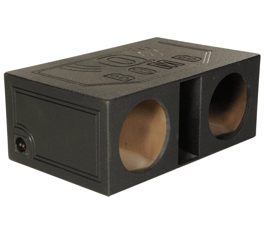 QPower Dual 12 Inch Vented Car Subwoofer Enclosure - QBOMB12VL