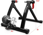 Sportneer Magnetic Bike Trainer Stand, Black, 6 Resistance Settings - 22 x 18 x 6 in