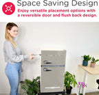 Retro 3.2 Cu Ft Mini Fridge with Freezer – 2-Door Compact Refrigerator with Side Bottle Opener