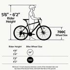 21 Speed Hybrid Bike 700C Disc Brake City Bicycle