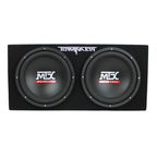 MTX Dual 12in Loaded Car Subwoofer Enclosure With Amplifier And Amp Kit - TNP212D2