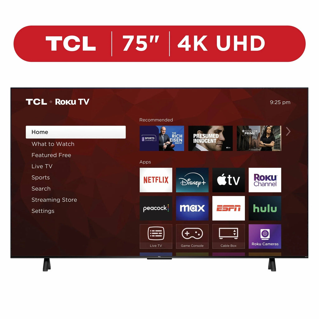 TCL 75 inch 4-Series 4K UHD HDR Smart Roku TV With Voice Control And AirPlay - 4-Series