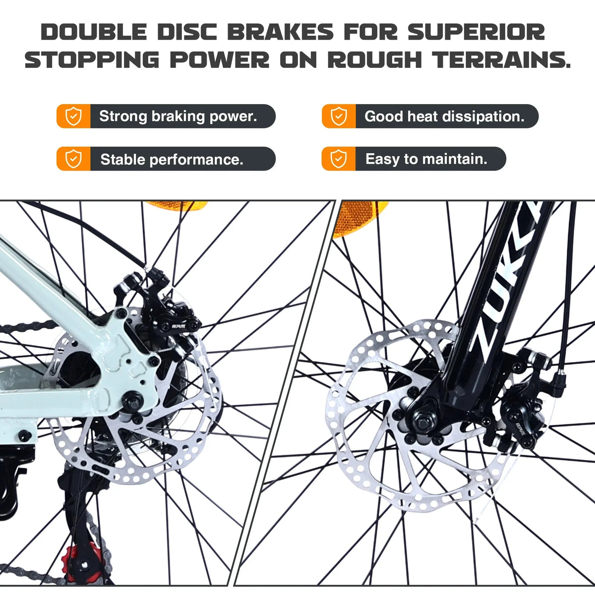 Men's 27.5 in Mountain Bike - 21-Speed Aluminum Alloy Frame, Front Suspension, Double Disc Brakes