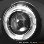 AKKON Dual Halo DRL Projector LED Headlight And LED Tail Lamp Set, Black Housing - 2006-2013 Chevy Impala, 2014-2016 Limited