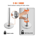KFFKFF Dance Pole Set, 45mm Stainless Steel, Silver - HM-590S