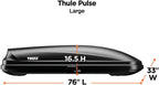 Thule Pulse Large Rooftop Cargo Box, Black - 615