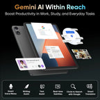 12 Inch Android 16 2-in-1 Tablet, 36GB RAM, 128GB Storage With Keyboard Case - E50