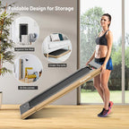 2-in-1 Folding Electric Treadmill, 2.25 HP, Under-Desk, with Dual Display and Smart App Control