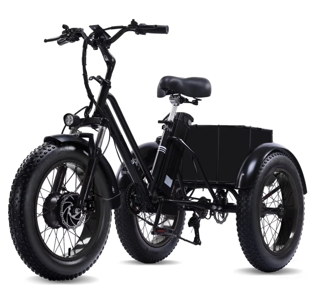 YEBEI Folding Electric Tricycle for Adults, 500W Motor, 48V15AH Lithium Battery, 20 x 4.0 in Fat Tires