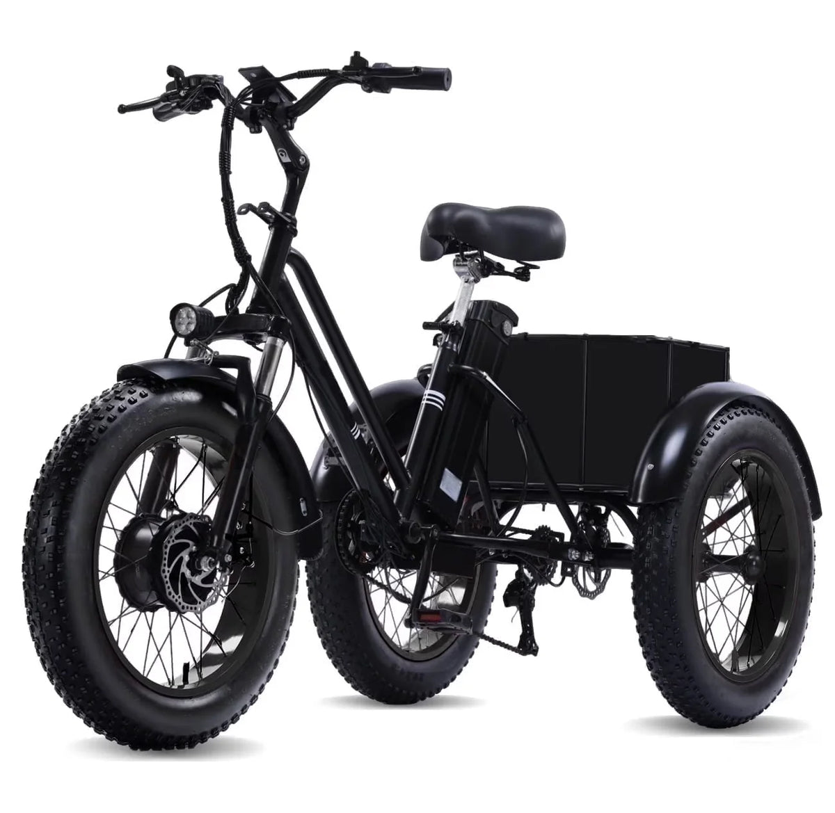 YEBEI Folding Electric Tricycle for Adults, 500W Motor, 48V15AH Lithium Battery, 20 x 4.0 in Fat Tires