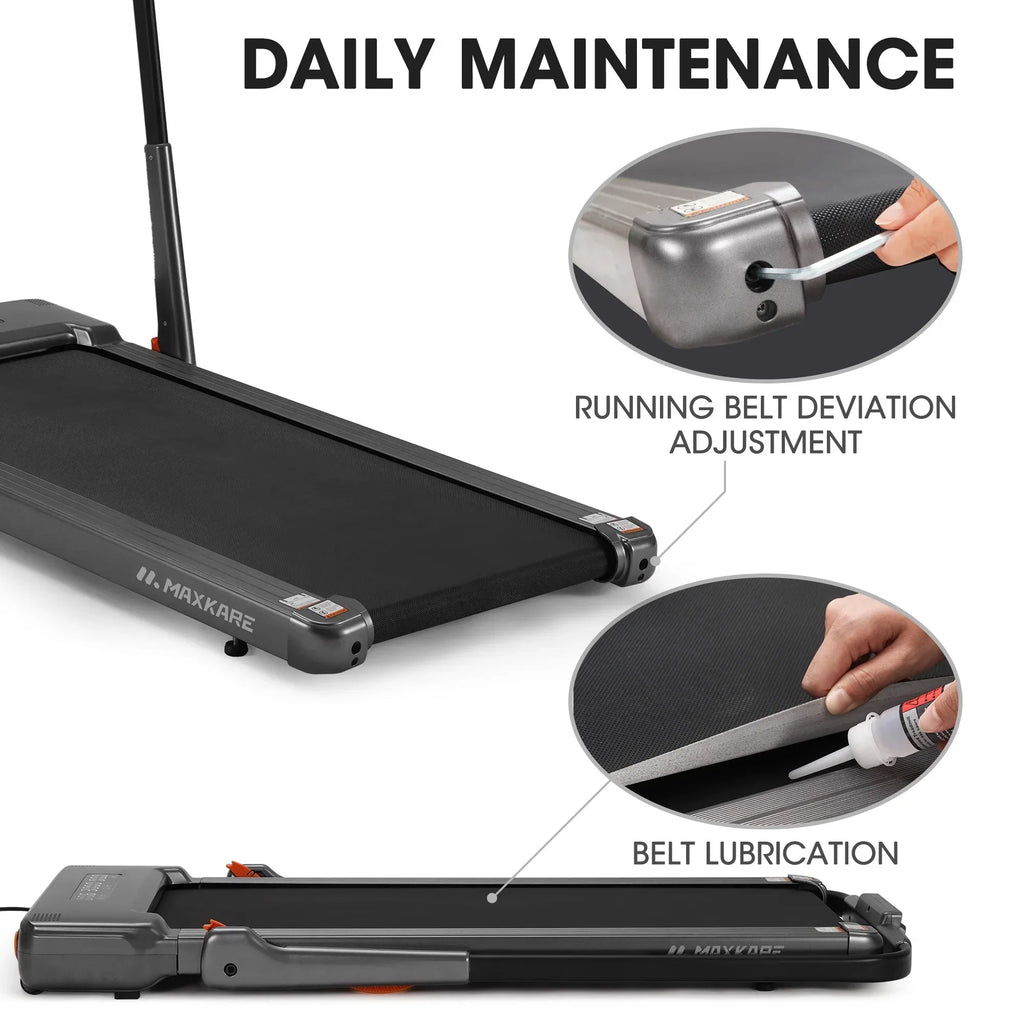 MaxKare 2-in-1 Folding Under Desk Treadmill, 2.5HP, 7.5MPH, 265 lbs Capacity