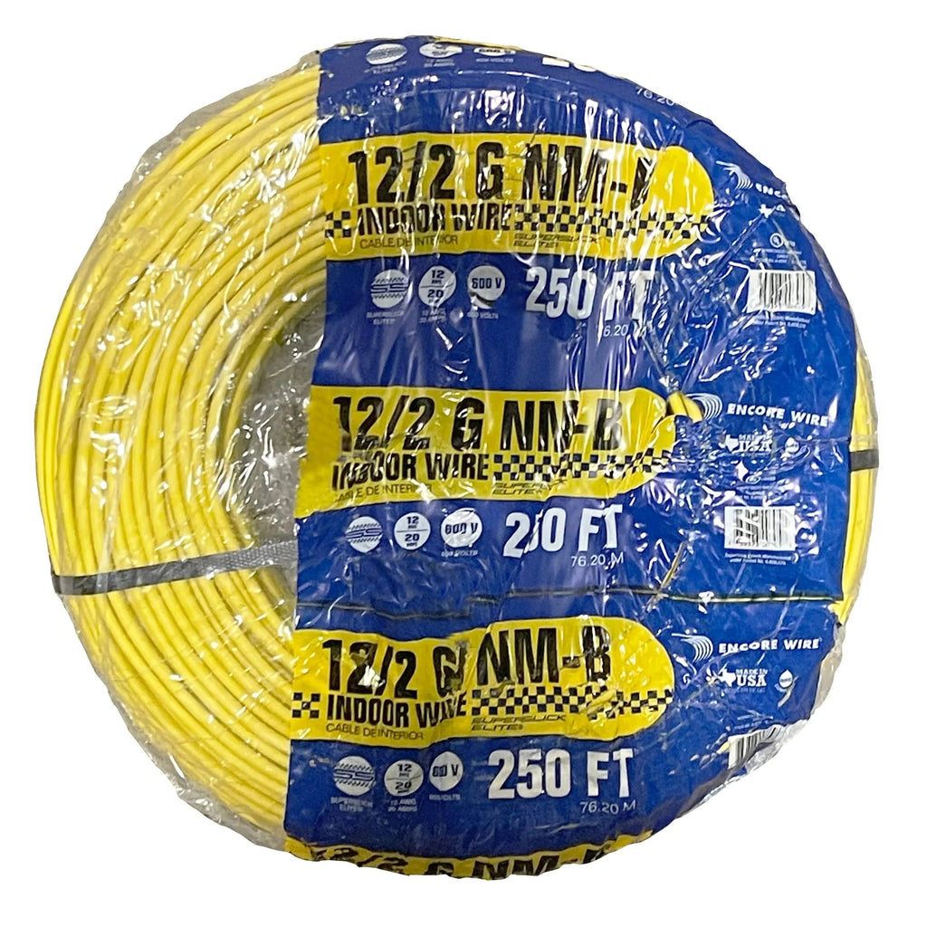 Unbranded* NM-B Indoor Electrical Copper Ground Cable, 250-Ft, 12-2 AWG, White