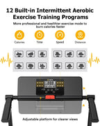 UREVO Folding Treadmill - 2.25HP, 12 HIIT Modes, 265 lbs Capacity, Yellow Or Red