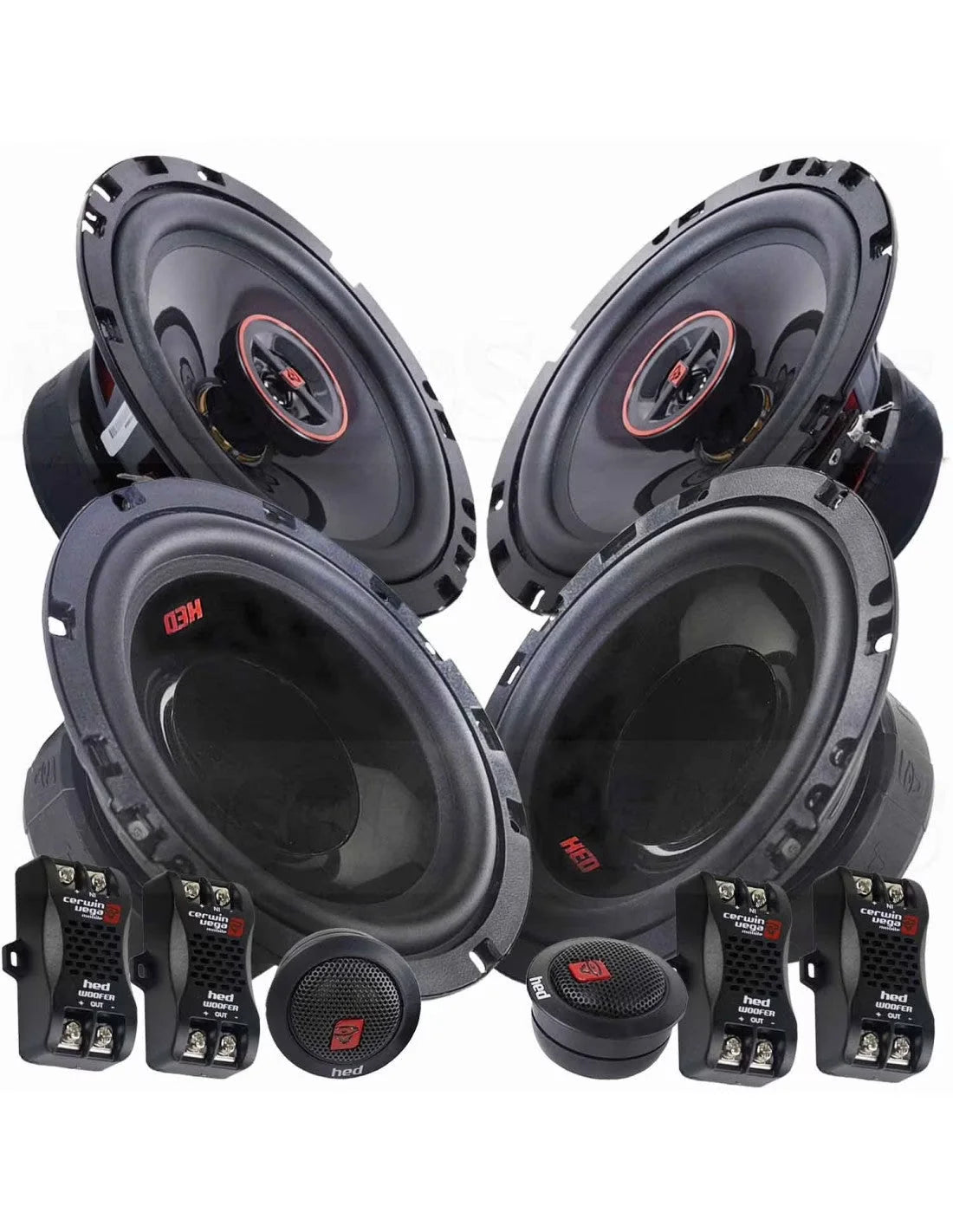 Cerwin Vega HED Series 6.5 in Component And 2-Way Coaxial Car Speaker Systems - H765C + H7652
