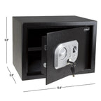 Stalwart Electronic Biometric Safe With Fingerprint Lock And 2 Override Keys