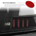 AKKON Black Headlight And LED Tube Bar Tail Light Combo Pair - Fits 2006-2013 Chevy Impala, 2014-2016 Impala Limited