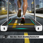 2-in-1 Folding Electric Treadmill, 2.25 HP, Under-Desk, with Dual Display and Smart App Control