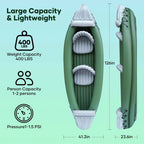 Naipo 2 Person Inflatable Kayak With Aluminum Oars, Carry Bag, Patch And Air Pump - 125.9 x 41.3 x 23.6 Inches
