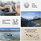 4K Camera Drone with 38-Min. Flight Time, 10 km Video Transmission, GPS Auto Return and Vertical Shooting