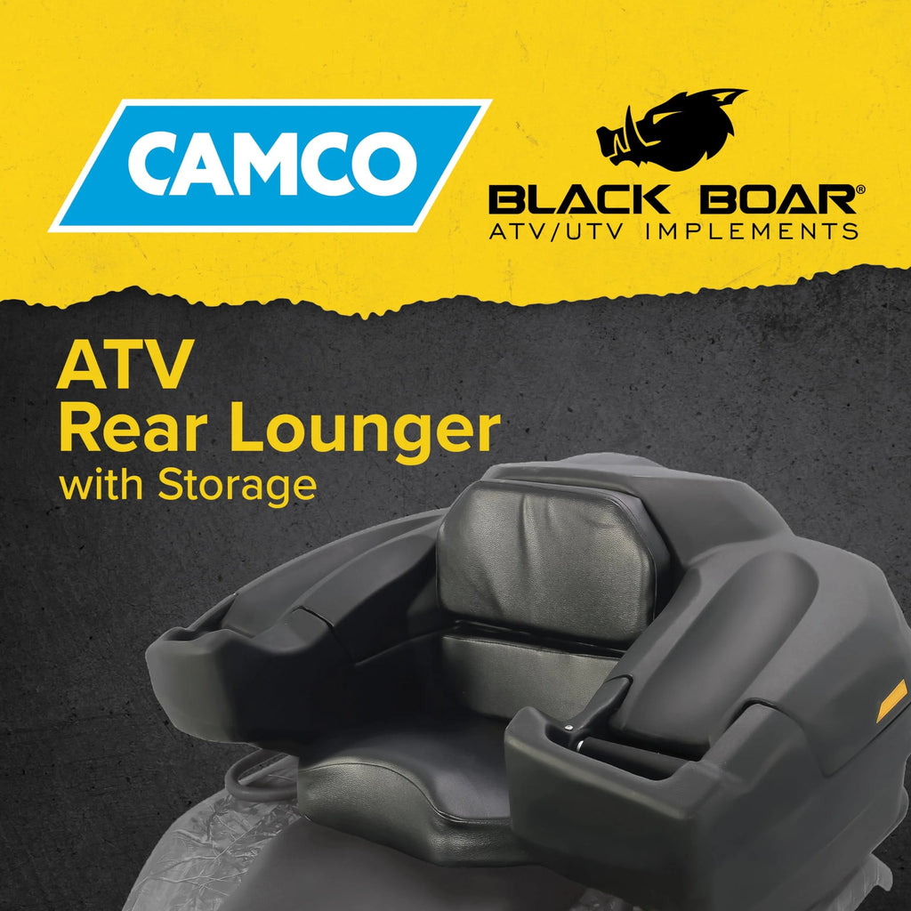 Black Boar Camco ATV/UTV Rear Storage Box And Lounger, 7 Cubic Feet - 20 x 12 x 16 inch
