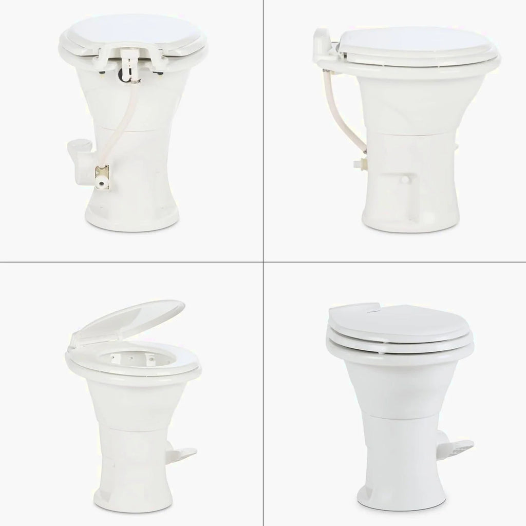 Dometic 310 RV Toilet, Oblong, PowerFlush, White