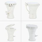 Dometic 310 RV Toilet, Oblong, PowerFlush, White