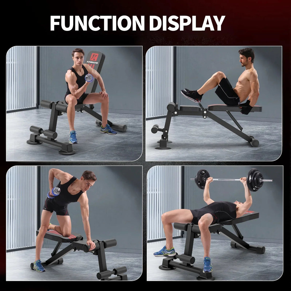 K Kingkang Adjustable Weight Bench, Foldable, 660LB