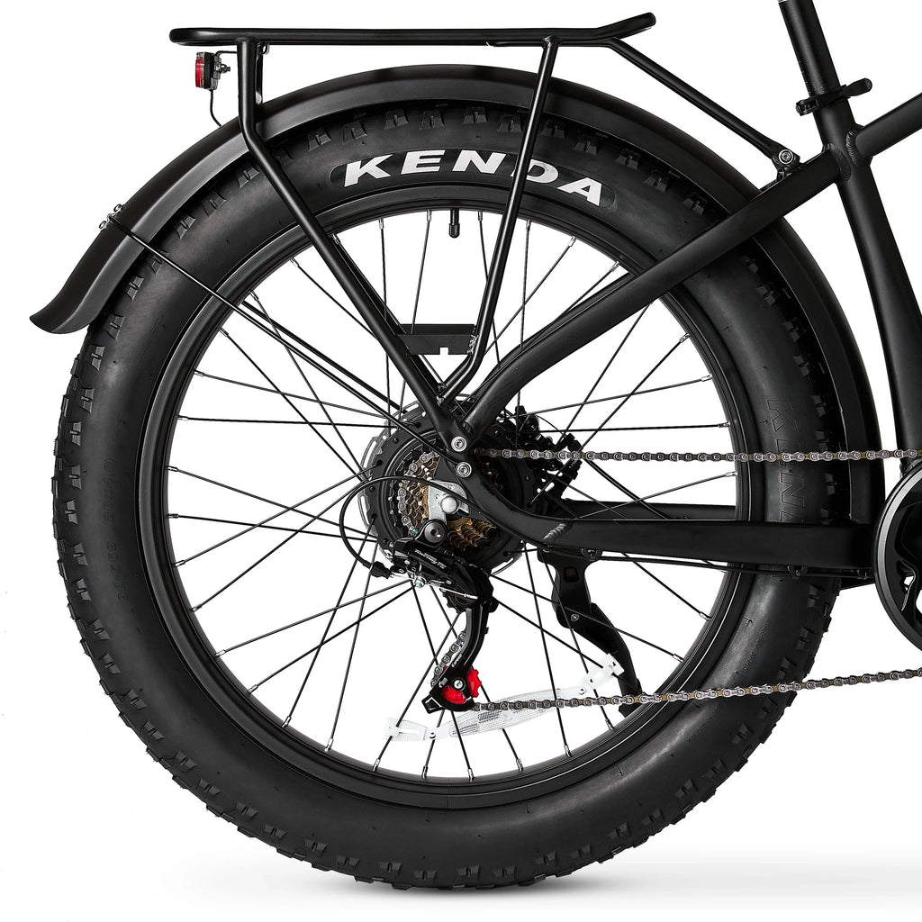 Ozark Trail Electric Fat Tire Bike, 26in, 48V, Class 2, Black, Fits Riders 5ft 2in - 6ft 1in - M.3 Ranger+