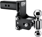 Adjustable Trailer Hitch Ball Mount, Tow and Stow Towing Hitch with Adjustable Height