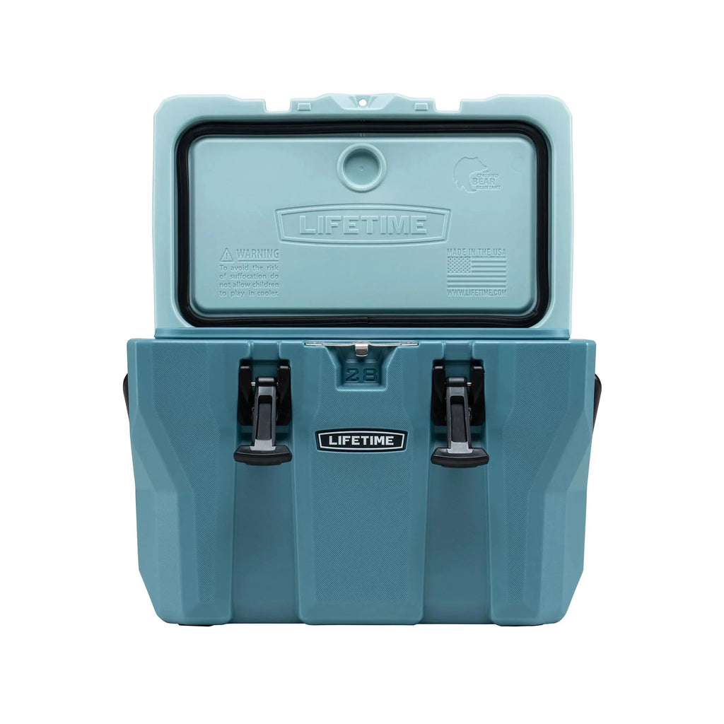 Lifetime Bear-Resistant High Performance Camping Cooler, 28 qt, 20 Can Capacity, Boulder Gray - 91289
