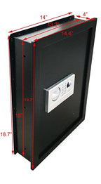 ABLEHOME Biometric Electronic Recessed Hidden Wall Safe - 100 Fingerprints