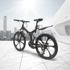 Aiqidi 26 Inch 21 Speed Full Suspension Folding Mountain Bike, Black