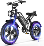 750W 48V 18Ah Electric Bike for Adults, 20-Inch Fat Tires, Removable Battery, 20 MPH, 68-Mile Range