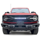 AMERICAN MODIFIED Tomahawk Grille With Lights for 2021-2024 Ford Bronco Without Front Camera - Matte Black