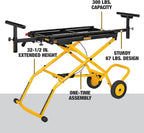 DEWALT Rolling Miter Saw Stand With Wheels, Yellow, 300 lb - DWX726