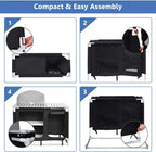 Treasual Portable Camping Kitchen Table, 48 Inch x 21.5 Inch, Windscreen And Storage Organizer