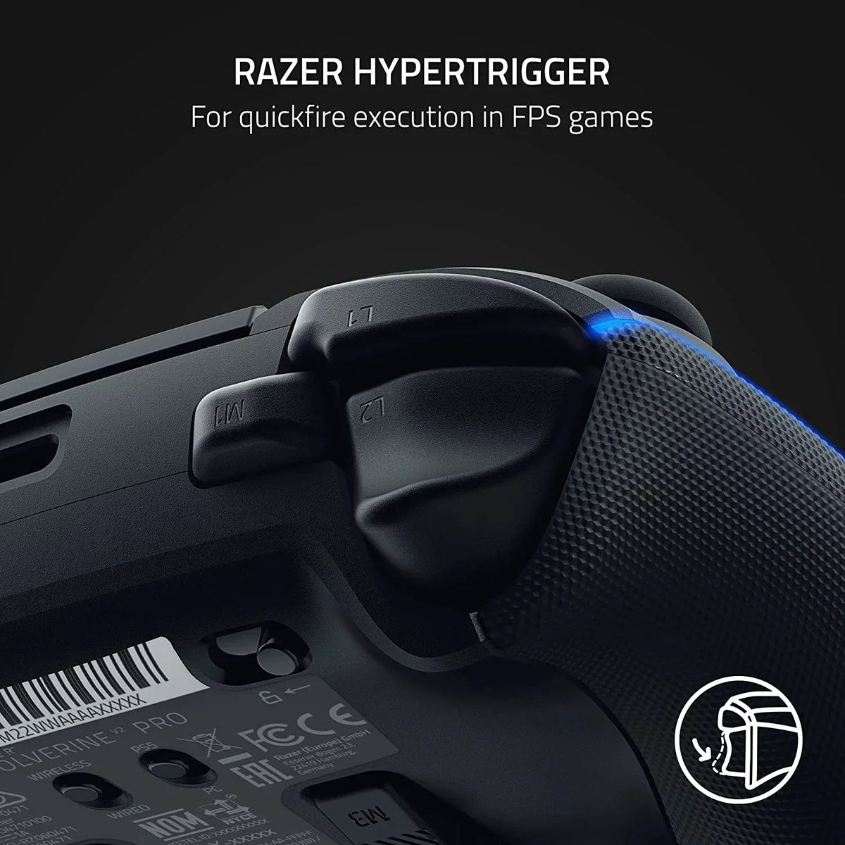 Razer Wolverine V2 Pro Wireless Controller for PS5 & PC, Black, HyperSpeed, Mecha-Tactile, RGB Lights - Wolverine V2 Pro